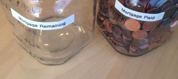 We're debt free - tracking progress paying down debt with mason jars