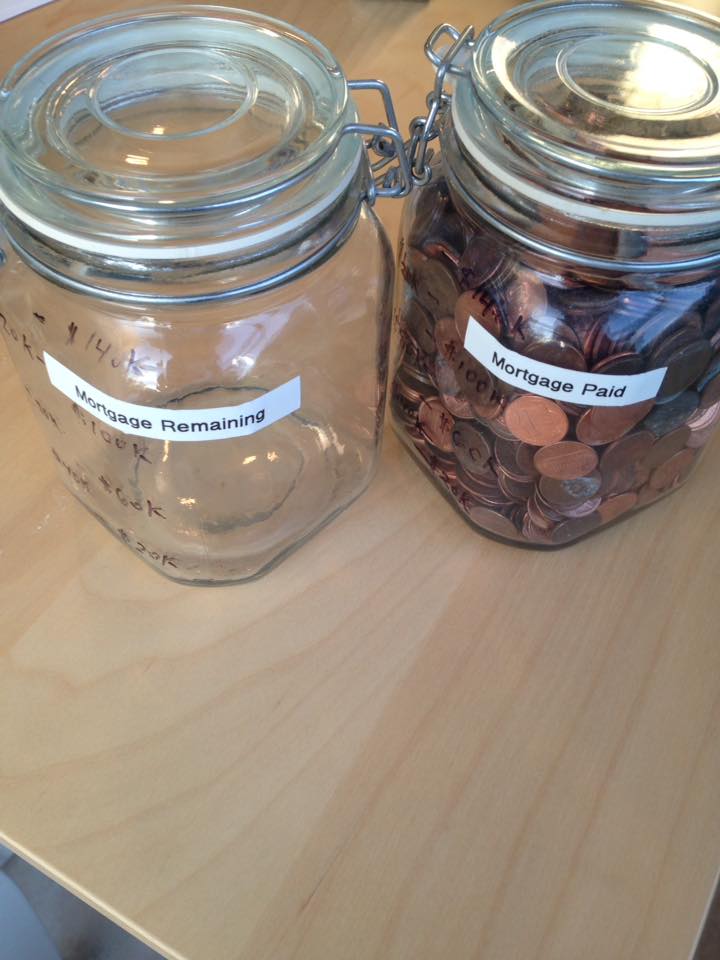 We're debt free - tracking progress paying down debt with mason jars